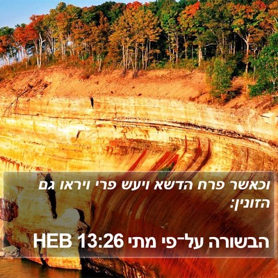 הבשורה על־פי מתי 13:26 HEB Bible Verse Image