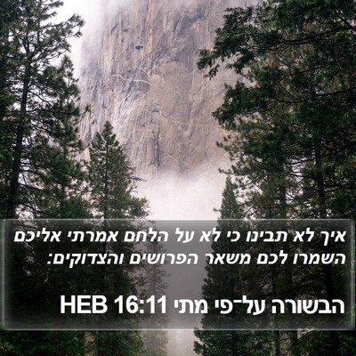 הבשורה על־פי מתי 16:11 HEB Bible Verse Image