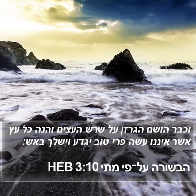 הבשורה על־פי מתי 3:10 HEB Bible Verse Image