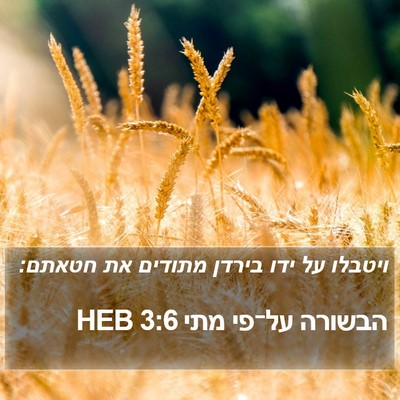 הבשורה על־פי מתי 3:6 HEB Bible Verse Image