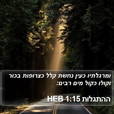ההתגלות 1:15 HEB Bible Verse Image