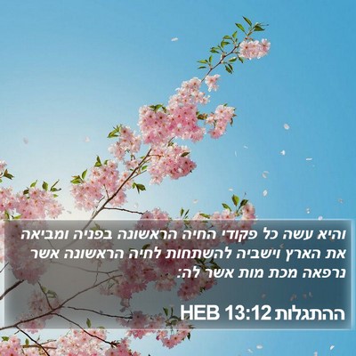 ההתגלות 13:12 HEB Bible Verse Image