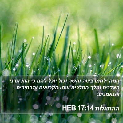 ההתגלות 17:14 HEB Bible Verse Image