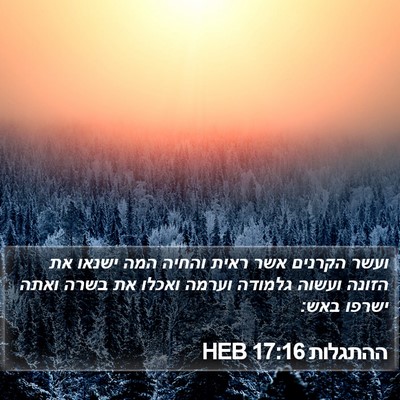 ההתגלות 17:16 HEB Bible Verse Image