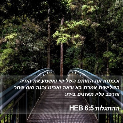 ההתגלות 6:5 HEB Bible Verse Image