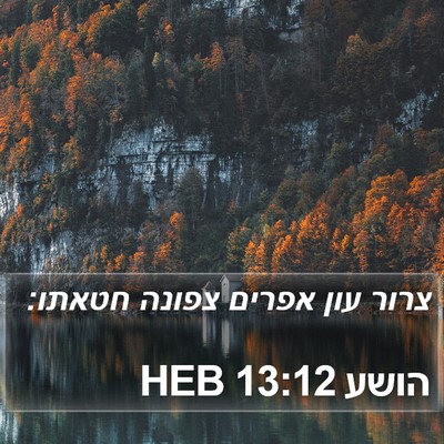 הושע 13:12 HEB Bible Verse Image