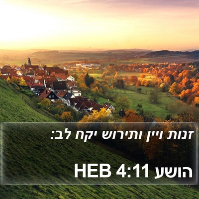 הושע 4:11 HEB Bible Verse Image