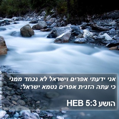 הושע 5:3 HEB Bible Verse Image