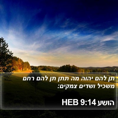 הושע 9:14 HEB Bible Verse Image