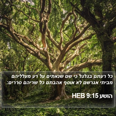 הושע 9:15 HEB Bible Verse Image