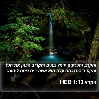 ויקרא 1:13 HEB Bible Verse Image
