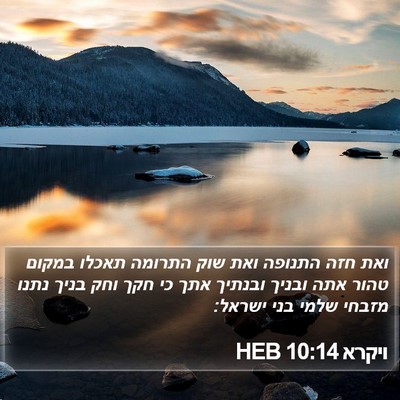 ויקרא 10:14 HEB Bible Verse Image