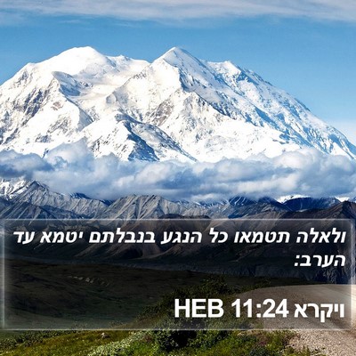 ויקרא 11:24 HEB Bible Verse Image