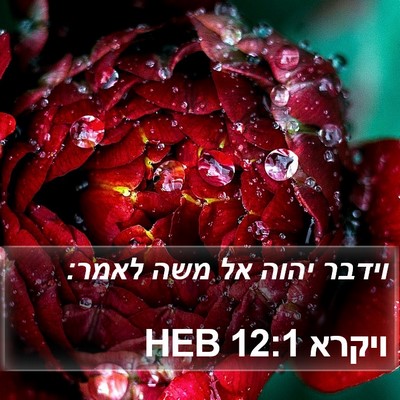 ויקרא 12:1 HEB Bible Verse Image