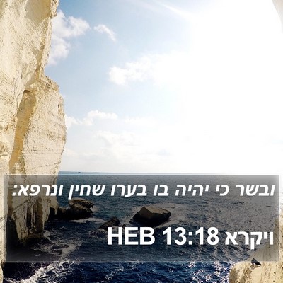 ויקרא 13:18 HEB Bible Verse Image