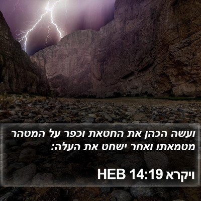 ויקרא 14:19 HEB Bible Verse Image