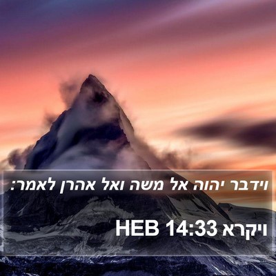ויקרא 14:33 HEB Bible Verse Image