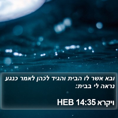 ויקרא 14:35 HEB Bible Verse Image