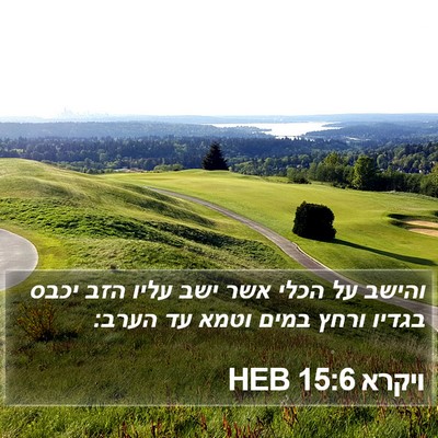 ויקרא 15:6 HEB Bible Verse Image