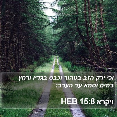 ויקרא 15:8 HEB Bible Verse Image