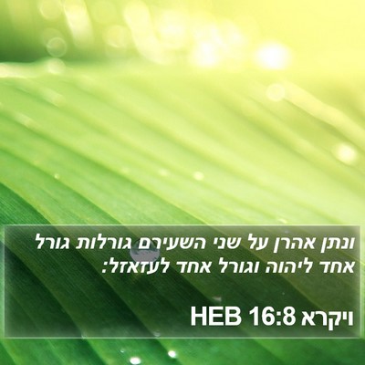 ויקרא 16:8 HEB Bible Verse Image