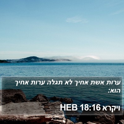 ויקרא 18:16 HEB Bible Verse Image