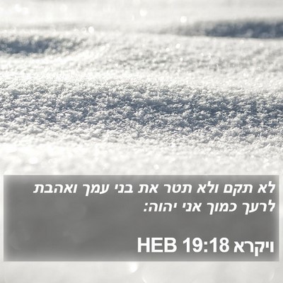 ויקרא 19:18 HEB Bible Verse Image