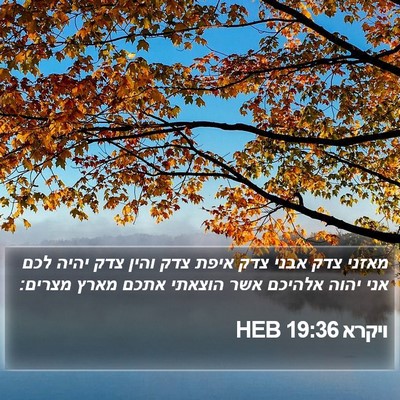 ויקרא 19:36 HEB Bible Verse Image