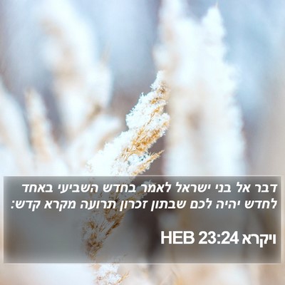 ויקרא 23:24 HEB Bible Verse Image