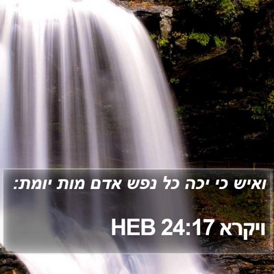 ויקרא 24:17 HEB Bible Verse Image