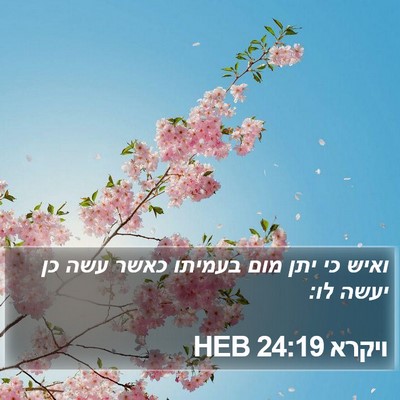 ויקרא 24:19 HEB Bible Verse Image