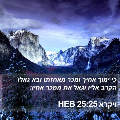 ויקרא 25:25 HEB Bible Verse Image