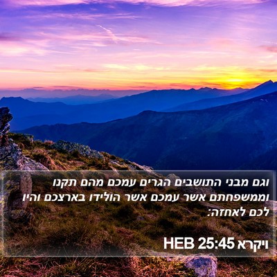 ויקרא 25:45 HEB Bible Verse Image