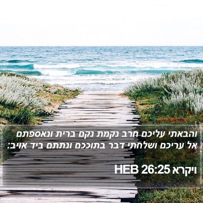 ויקרא 26:25 HEB Bible Verse Image
