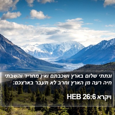 ויקרא 26:6 HEB Bible Verse Image