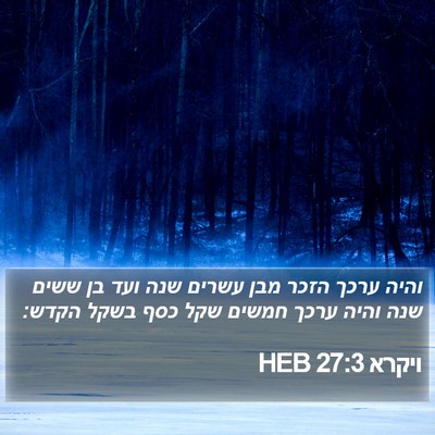 ויקרא 27:3 HEB Bible Verse Image