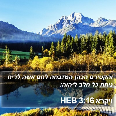 ויקרא 3:16 HEB Bible Verse Image