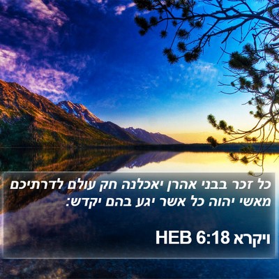 ויקרא 6:18 HEB Bible Verse Image