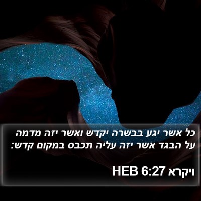 ויקרא 6:27 HEB Bible Verse Image
