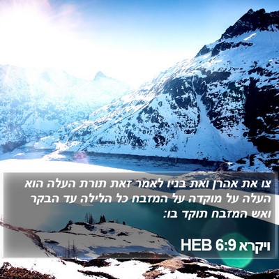 ויקרא 6:9 HEB Bible Verse Image