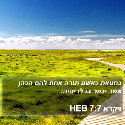 ויקרא 7:7 HEB Bible Verse Image