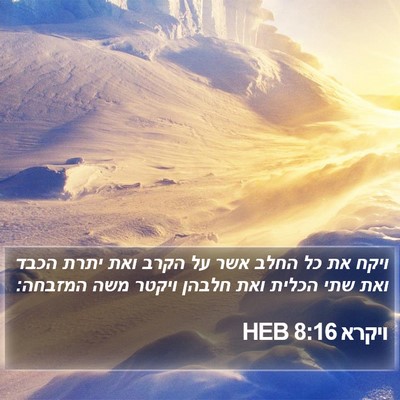 ויקרא 8:16 HEB Bible Verse Image