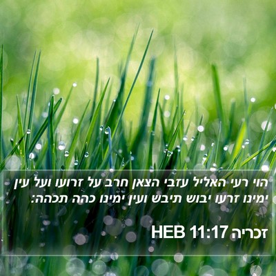 זכריה 11:17 HEB Bible Verse Image