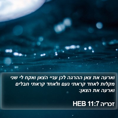 זכריה 11:7 HEB Bible Verse Image