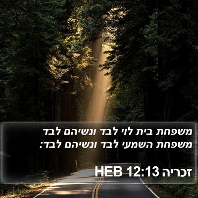 זכריה 12:13 HEB Bible Verse Image