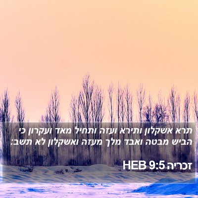 זכריה 9:5 HEB Bible Verse Image