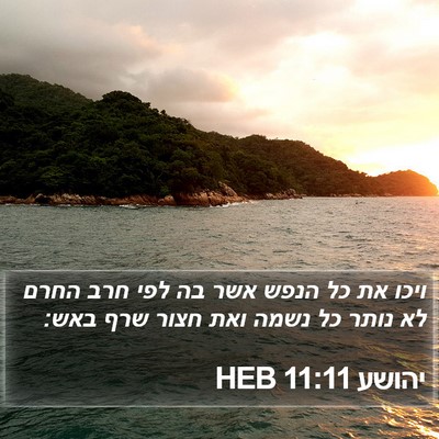 יהושע 11:11 HEB Bible Verse Image