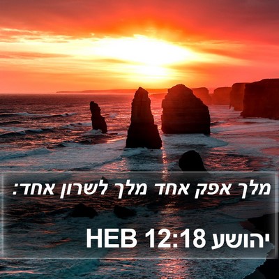 יהושע 12:18 HEB Bible Verse Image