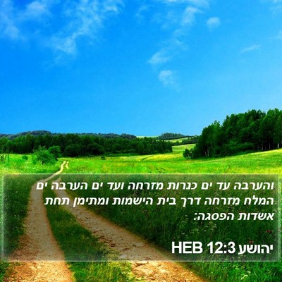 יהושע 12:3 HEB Bible Verse Image