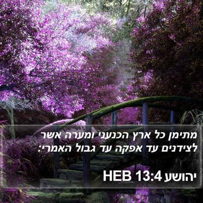 יהושע 13:4 HEB Bible Verse Image